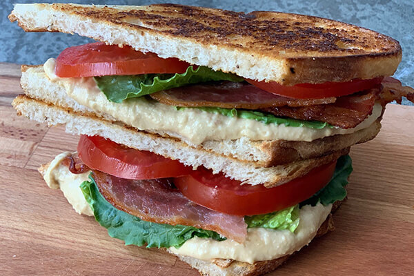 BLT Sandwich with Hummus