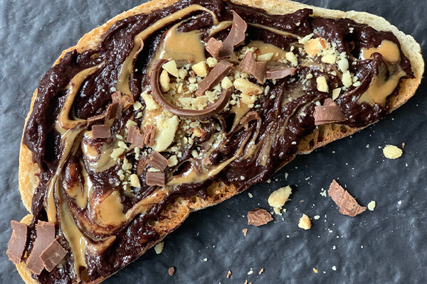 Chocolate Peanut Butter Cup Toast