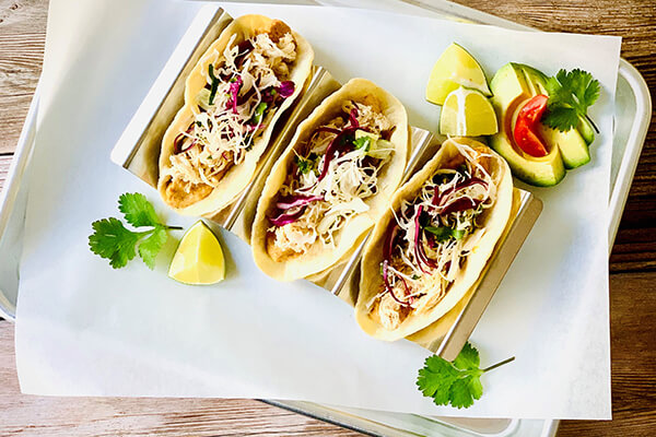 Roasted Chicken and Chipotle Hummus Tacos