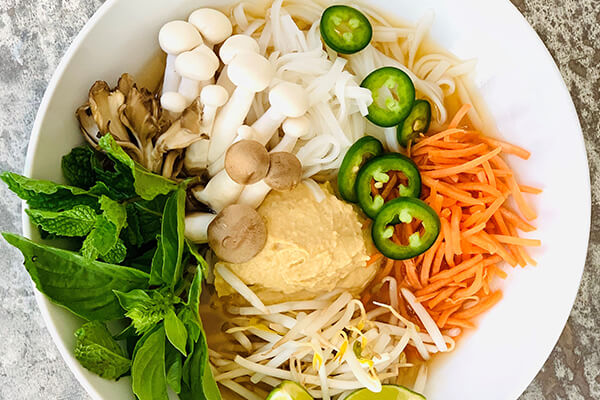 Protein Pho Inspired Hummus Bowl