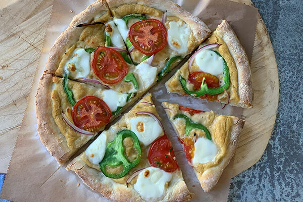 Veggie Lovers Hummus Pizza